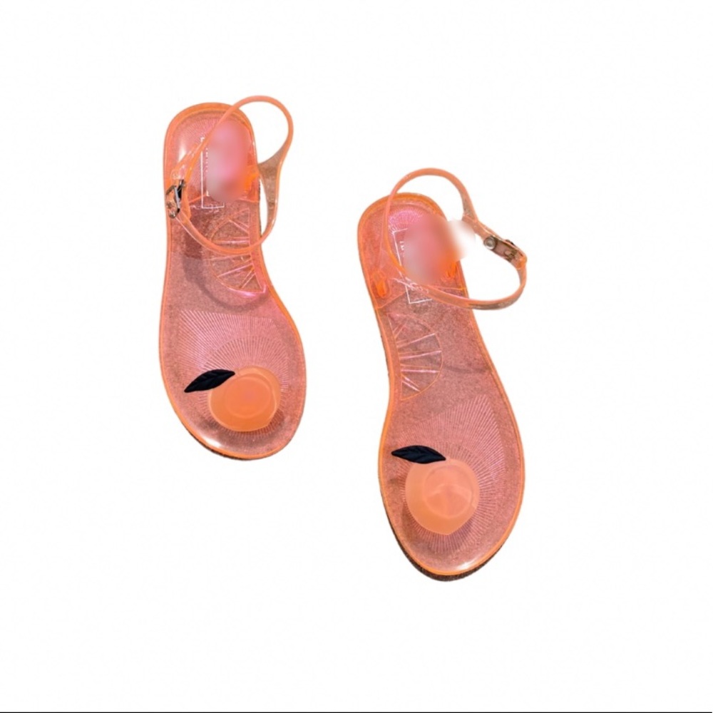 Peach jelly sandals